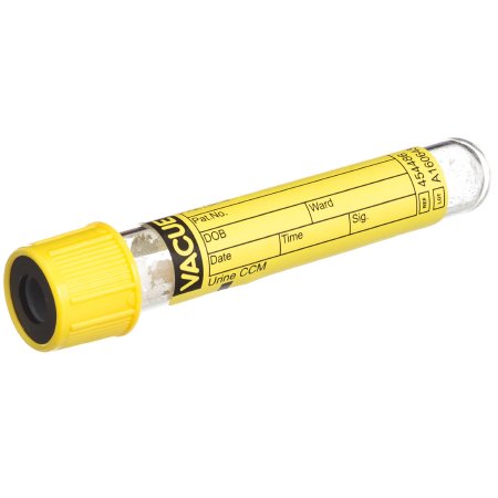Greiner Bio-One VACUETTE® Urinalysis Tube CCM (Count and Culture Mannitol) Additive 4 mL Pull Cap Polyethylene Terephthalate (PET) Tube - Case of 1200 - 454486-CS