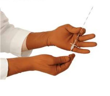 Alimed Radiation Reducing Glove XGuard® RR1 Size 8.5 Sterile Pair Latex / Lead Extended Cuff Length Textured Fingertips Brown Not Chemo Approved - Box of 5 - 2970012751-BX