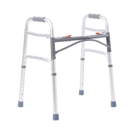 McKesson Folding Walker Adjustable Height McKesson Aluminum Frame 350 lbs. Weight Capacity 25 to 32 Inch Height - Case of 4 - 146-10201-4-CS