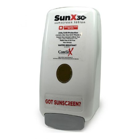 Coretex Products Sunscreen Dispenser Coretex Sun X White Manual Push 750 mL Wall Mount - Each - 71558-EA
