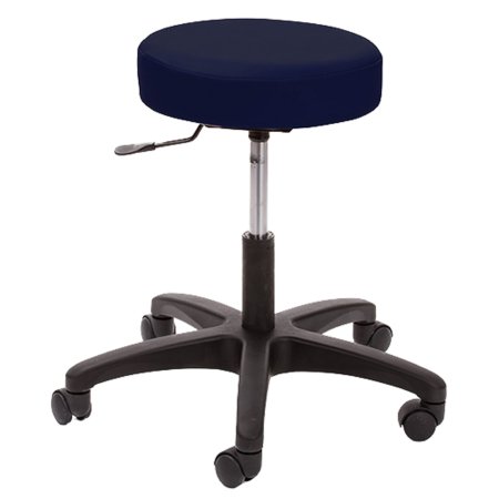 Brandt Industries Exam Stool Econobuoy Backless Pneumatic Height Adjustment 5 Casters Navy Blue - Each - 13421-NAVYBLUE-EA
