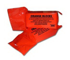Dick Medical Supply Head Block Orange Blocks™ 4 X 5 X 10 Inch - Case of 24 - 50230SP-CS