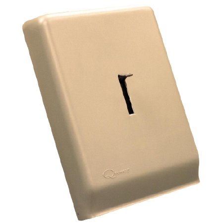 Sanitor Manufacturing Paper Towel Dispenser Qtowels Bone Beige Styrene Plastic Manual Push Wall Mount - Case of 10 - 1510BE-CS