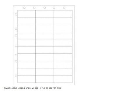 PDC Healthcare Blank Label pdc® Chart Tab White Paper 1 X 2-1/2 Inch - Box of 1 - WBW-AX51-BX