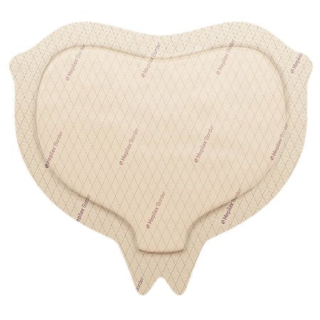 Molnlycke Foam Dressing Mepilex® Border Sacrum 6-1/3 X 7-9/10 Inch With Border Film Backing Silicone Adhesive Sacral Sterile - Box of 10 - 282055-BX