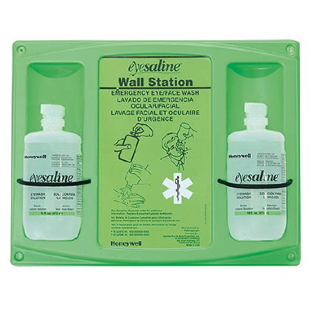 Honeywell Safety Products Eyewash Station Eyesaline® Double Wall Mount 16 oz. - Case of 4 - 32-000465-0000-CS