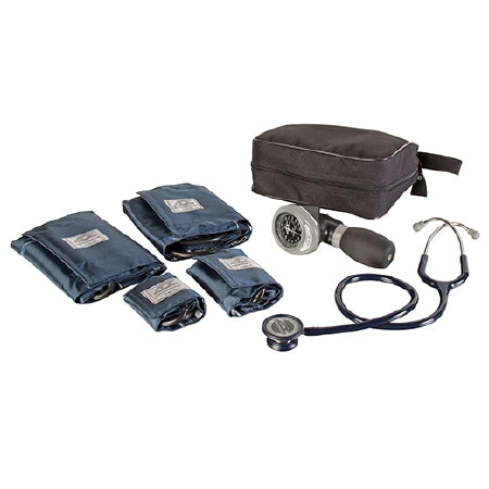 North American Rescue Reusable Aneroid / Stethoscope Set ADC Multiple Cuff Sizes Dual Head General Exam Stethoscope Palm Aneroid - Each - 20-0057-EA