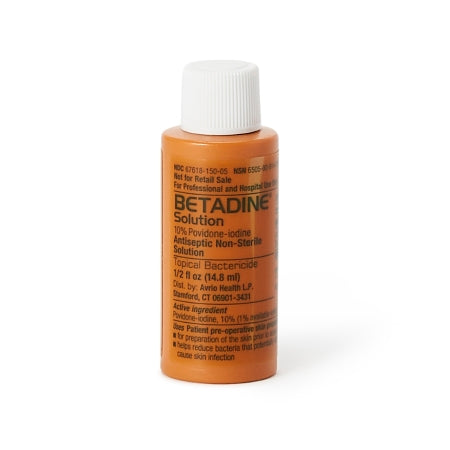 Emerson Healthcare Skin Prep Solution Betadine® 1/2 oz. Bottle 10% Strength Povidone-Iodine NonSterile - Each - 67618015005-EA