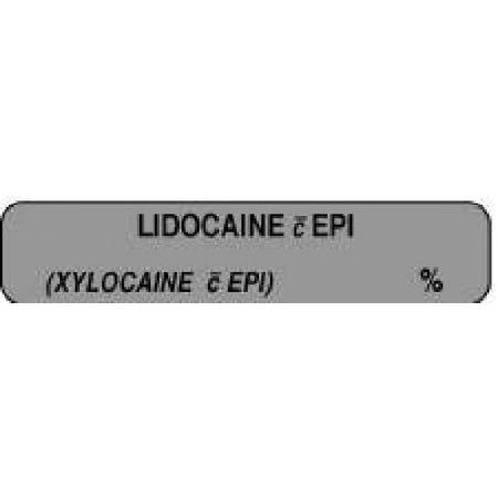 Precision Dynamics Drug Label PDC® Anesthesia Label Lidocaine EPI Gray 5/16 X 1-1/2 Inch - Roll of 1 - 59705283-RL