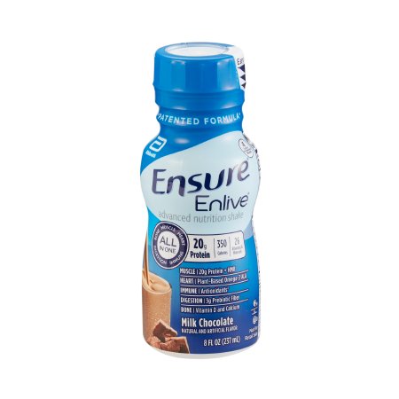 Abbott Nutrition Oral Supplement Ensure® Enlive® Advanced Nutrition Shake Chocolate Flavor Liquid 8 oz. Bottle - Case of 24 - 64283-CS