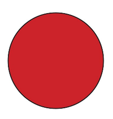 Health Care Logistics Blank Label Indeed Label Dot Red 3/4 Diamter - Pack of 1 - 2550-PK