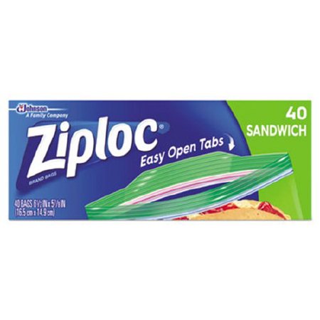 Lagasse Reclosable Bag Ziploc® 5.88 X 6-1/2 Inch Plastic Clear Zipper Closure - Box of 40 - SJN315882-BX