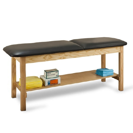 Clinton Industries H-Brace Treatment Table with Shelf ETA Classic Series Fixed Height - Each - 1020-27-009-1DC-3RB-EA