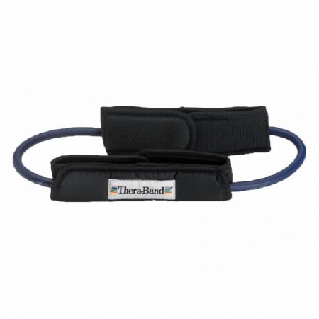 Patterson Medical Supply Exercise Resistance Tubing with Cuffs TheraBand® Blue 12 Inch Circumference Advanced Resistance - Each - 081510478-EA