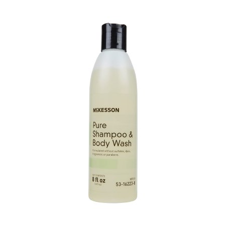 McKesson Shampoo and Body Wash McKesson Pure 8 oz. Flip Top Bottle Unscented - Case of 48 - 53-16223-8-CS