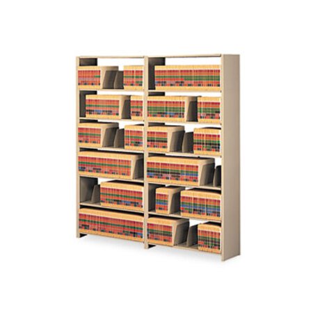 Tennsco Snap-Together Six-Shelf Closed Add-On, Steel, 36w x 12d x 76h, Sand - Each - TNN-1276ACSD-EA