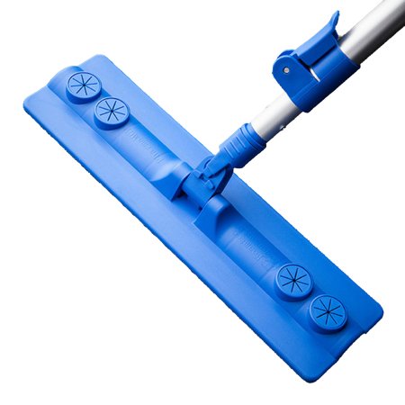 Foamtec International Cleanroom Mop Frame with Handle PharmaMOP® 3-3/4 X 15 Inch Frame / 36 to 61 Inch Handle Locking Connection Aluminum - Each - FT416D-EA