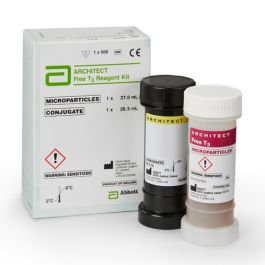 Abbott Immunoassay Reagent Architect™ Thyroid / Metabolic Assay Free Triiodothyronine (T3) For Architect i Systems 500 Tests R1: 27 mL, R2: 26.3 mL - Each - 07K6335-EA