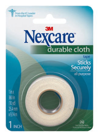 3M Medical Tape Nexcare™ Durable Cloth White 1 Inch X 10 Yard Silk-Like Cloth NonSterile - Box of 24 - 791-1PK-BX
