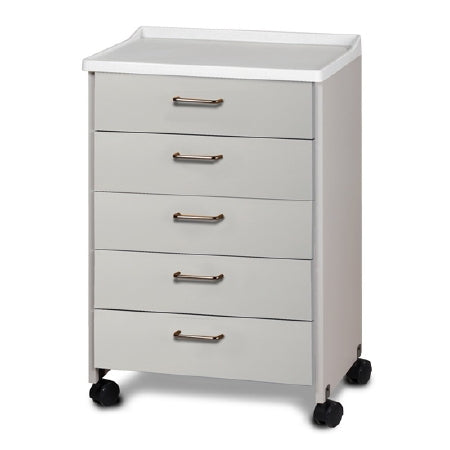 Clinton Industries Treatment Cabinet Mobile Laminate 5 Drawers 1 Shelf - Each - 8950-A-1MP2MP-5C-EA
