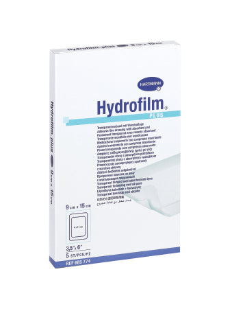 Hartmann Composite Dressing Hydrofilm® Plus 3-1/2 X 6 Inch Rectangle Sterile Waterproof Film Backing - Box of 5 - 685774-BX