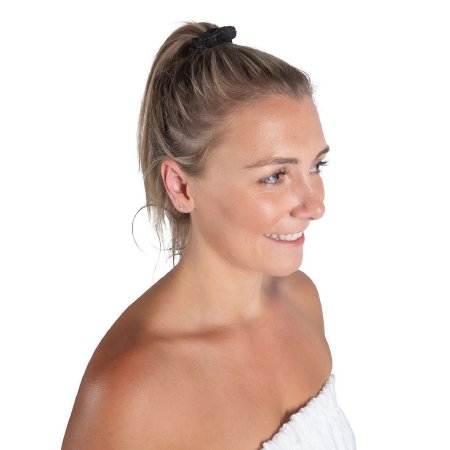The Systems Group Hair Scrunchie Black One Size Fits Most - Case of 250 - SPA-41-CS