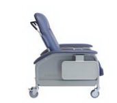Graham-Field Recliner Chair Lumex® Clinical Care® 577RG Berry Patriot Plus Fabric 4 Tente® Swivel Casters, Left and Right Rear Top-locking Casters, Wheel Lock on Right Rear Casters - Each - FR577RG8615-EA