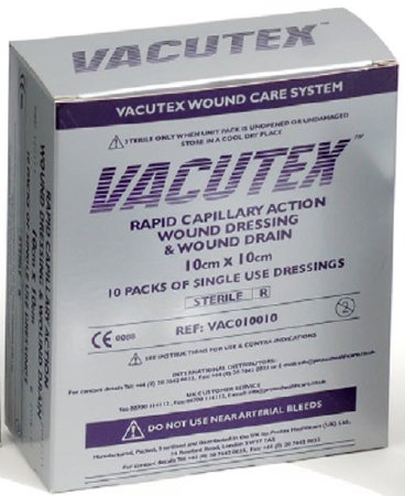 MPM Medical Rapid Capillary Action Wound Dressing Vacutex™ 4 X 4 Inch - Each - VAC010010-EA