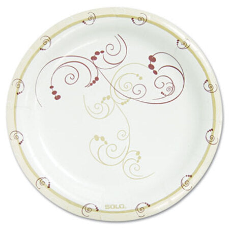 Solo® Symphony Paper Dinnerware, Mediumweight Plate, 8.5" dia, Tan, 125/Pack - Pack of 1 - SCC-MP9RJ8001PK-PK