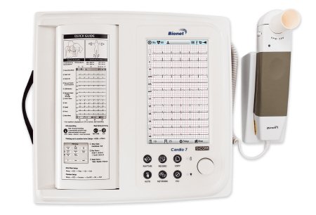 Bionet America Electrocardiograph with Spirometry Cardio 7 AC Power / Battery Operated Touch Screen Display Stress - Each - CARDIO-7BS-EA