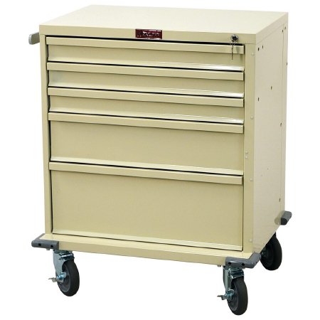 Harloff Procedure Cart V-Series Steel 22 X 29.5 X 34 Inch Light Gray (3) 3 Inch, (1) 6 Inch, (1) 9 Inch Drawers, 16.75 X 23 Inch Internal Drawer - Each - V24-5K-EA
