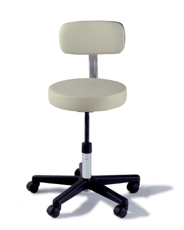 Midmark Adjustable Stool Ritter® 271 Value Series Backrest Screw Adjust, Manual Seat Height Adjustment 5 Casters Cranberry - Each - 271-001-859-EA