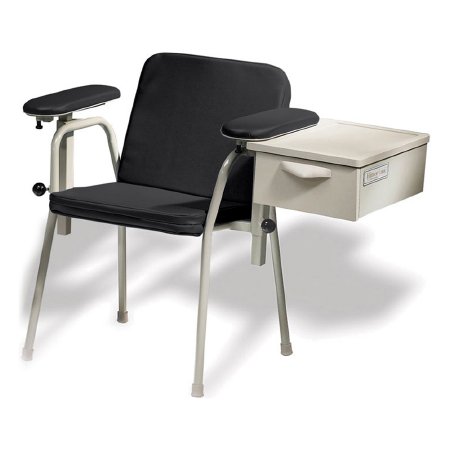 Midmark Blood Drawing Chair Ritter® 281 Double Fixed Armrest Obsidian - Each - 281-012-867-EA