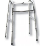Fabrication Enterprises Folding Walker Adjustable Height Aluminum Frame 350 lbs. Weight Capacity 32 to 39 Inch Height - Each - 43-2100-EA