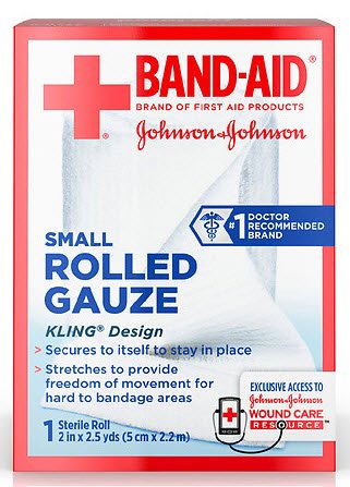 J & J Sales Conforming Bandage Band-Aid® 2 Inch X 2-1/2 Yard 1 per Pack Sterile Roll Shape - Each - 38137116137-EA