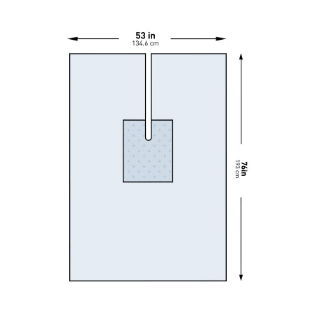 McKesson Orthopedic Drape McKesson U-Drape with Split 53 W X 76 L Inch Sterile - Pack of 1 - 183-I80-09135G-S-PK