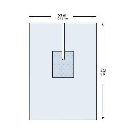 McKesson Orthopedic Drape McKesson U-Drape with Split 53 W X 76 L Inch Sterile - Case of 26 - 183-I80-09135G-S-CS