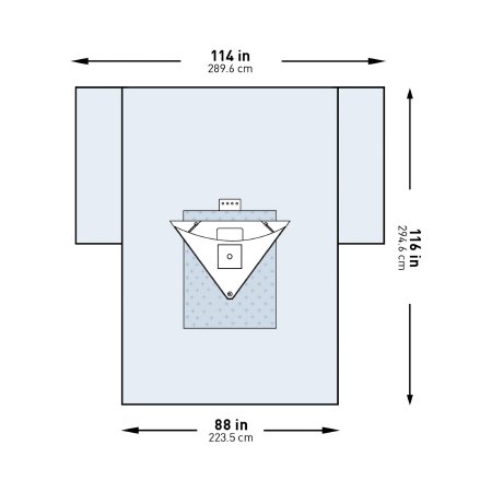 McKesson Orthopedic Drape McKesson Heavy-Duty Knee Arthroscopy Drape 114 W X 88 W X 116 L Inch Sterile - Case of 8 - 183-I80-09153G-S-CS