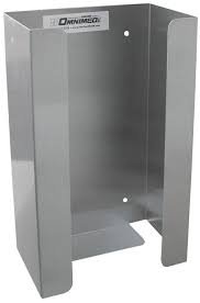 Omnimed Glove Box Holder Wall Mounted 1-Box Capacity Silver Stainless Steel - Each - 305300-1-EA