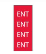 Steris Pre-Printed Label Key Surgical® Multipurpose Label Red Paper ENT White Diagram / Symbol 8-1/2 X 11 Inch - Each - T60404-EA