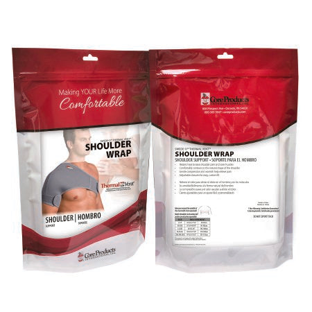 Core Products Shoulder Support Wrap Swede-O® Thermal Vent® Large Neoprene / Nylon Hook and Loop Closure Wraparound Left or Right Shoulder - Each - BRE-6233-GR-LG-EA