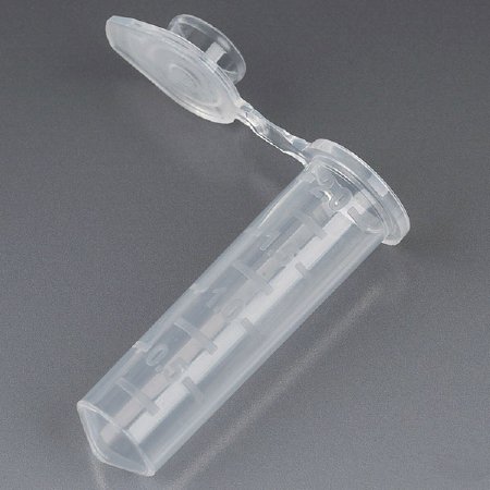 Globe Scientific Microcentrifuge Tube Flat Bottom Plain 2 mL Without Color Coding Snap Cap Polypropylene Tube - Bag of 1 - 111574-BG