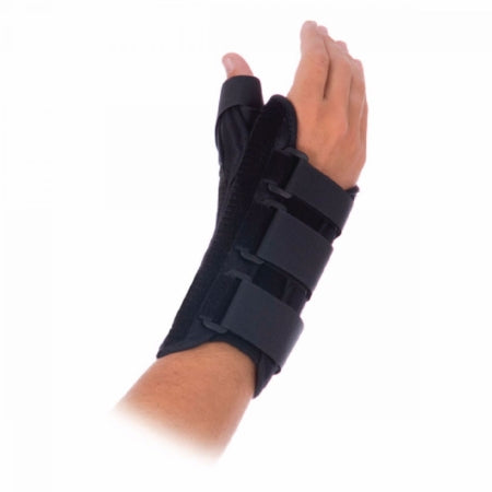 Patterson Medical Supply Wrist Brace with Thumb Spica Rolyan® Aluminum / Spandex / Nylon Right Hand Black Small - Each - 92722401-EA