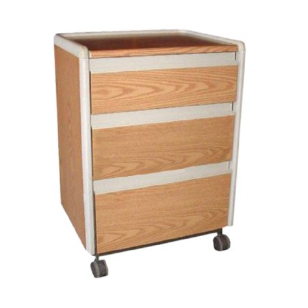Gumbo Medical Refurbished Bedside Cabinet Vista Natural Wood 20 X 17-1/2 X 31-7/16 Inch 3 Drawers No Shelves - Each - HRV100-EA