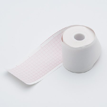 Precision Charts Diagnostic Recording Paper Thermal Paper 50 mm X 100 Inch Z-Fold Red Grid - Case of 10 - 285-CS