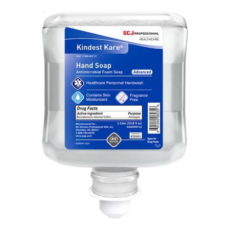 SC Johnson Professional USA Inc Antimicrobial Soap Kindest Kare® Advanced Foaming 1,000 mL Dispenser Refill Bottle Unscented - Case of 6 - 626461-CS