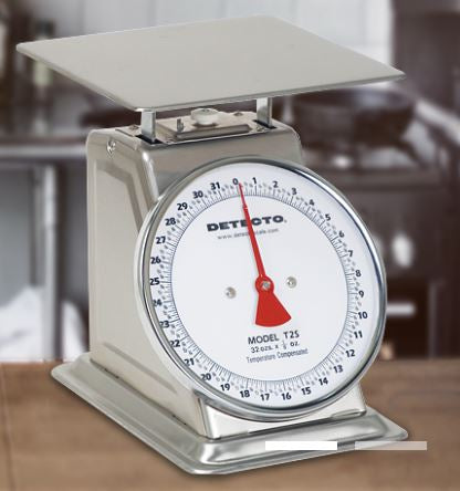Detecto Scale Food / Lab Scale T Series Dial Display 50 Gram Capacity White Analog - Each - T-10-EA