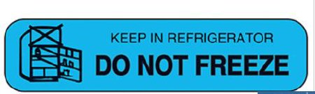 Health Care Logistics Pre-Printed Label HCL® Advisory Label Blue Paper Do Not Feeze Black Temperature Control 3/8 X 1-5/8 Inch - Pack of 1000 - 2022-PK