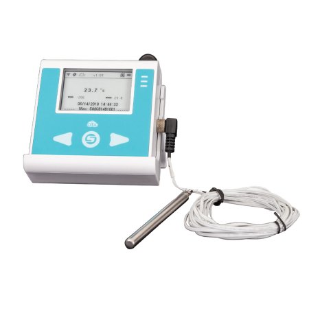 Horizon Scientific Inc Refrigerator Temperature Data Logger with Alarm American Biotech Supply Fahrenheit / Celsius -4° to +194°F (-20° to +90°C) External Probes Wall Mount Battery Operated - Each - ABT-WIFI1-DL-EA