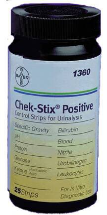 Siemens Multi-Analyte Urinalysis Control Chek-Stix® Urinalysis Positive Level 25 Strips - Each - 10310482-EA